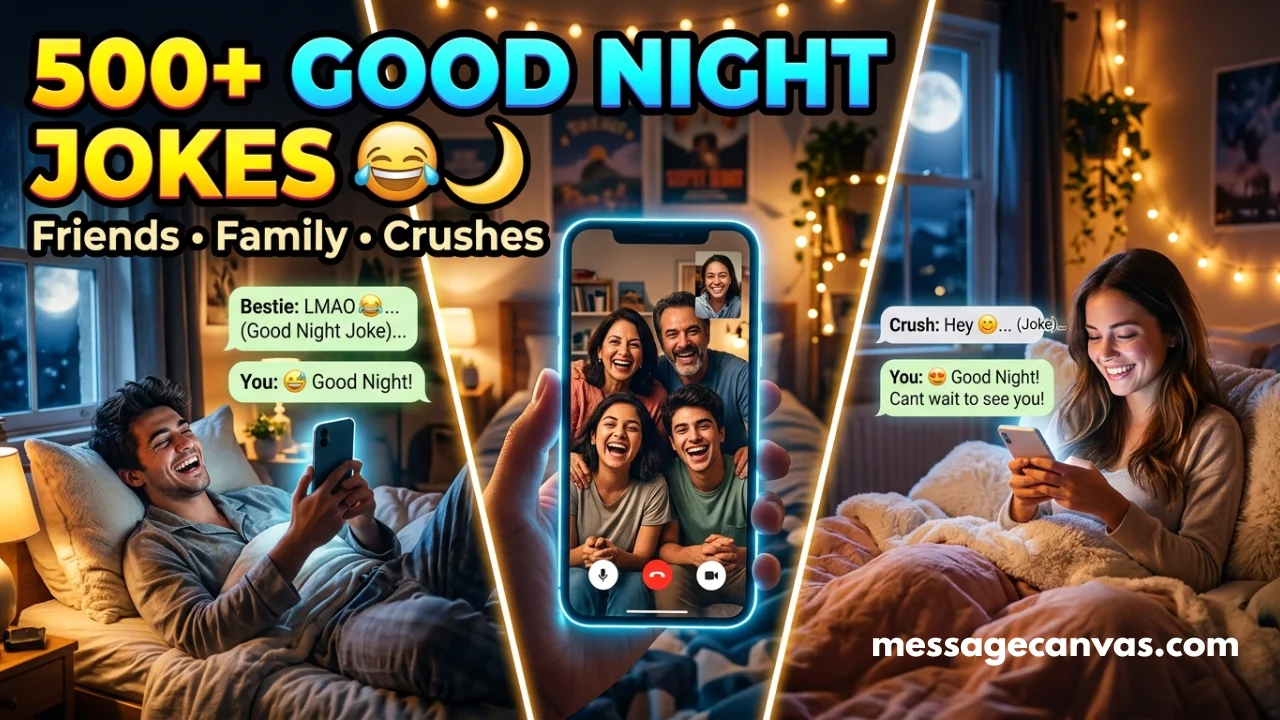 500+ Good Night Jokes for WhatsApp Friends, Family & Crushes That Guarantee Laughs 🤣💤