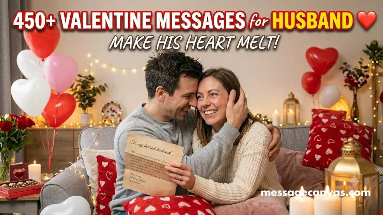 450+ Romantic Valentine Messages for Husband That Will Make His Heart Melt ❤️
